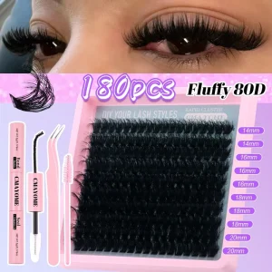 Cross border Bestseller Semi Hand Made Thick Curled D curl Single Cluster False Eyelashes 14 20mm DIY Segmented Grafting Natural