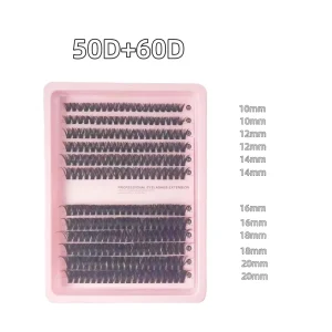 Cross border Bestseller for D curl Dense Style False Eyelashes 50D 60D 80D 100D DIY Natural Segmented 10 20mm in Stock