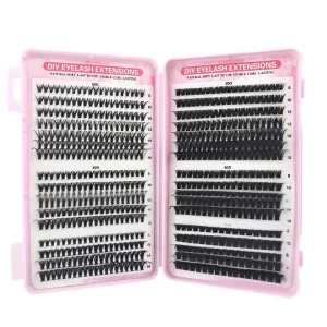 Cross border DIY Segmented New style pink Eyelash Book Large capacity 570 Clusters 0.07MM Thickness High Eyelashes