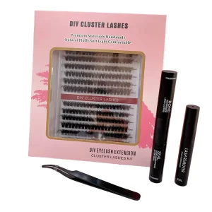 Cross border DIY clustered false eyelashes naturally thick 30D 40D eyelash extension set large capacity 320 clusters