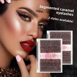 Cross border E commerce Pingdu 40P Brown Sectioned Messy Blooms DIY Lengthening Curling Volumizing Faux Mink PBT Fiber YY Shape