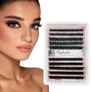 Cross-border Mixed-Styles Synthetic Hair Eyelash Set Bulk Pack Holding Effect Chunky Wispy Segmented False Lashes White