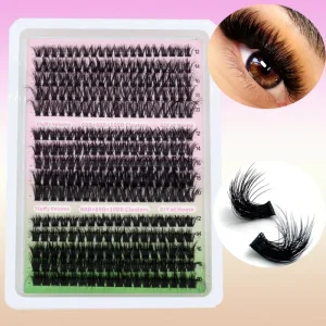 Cross border Segmented Single Cluster 60D80D100D120D160D Synthetic Hair Natural Thick False Eyelashes D Curve Grafting