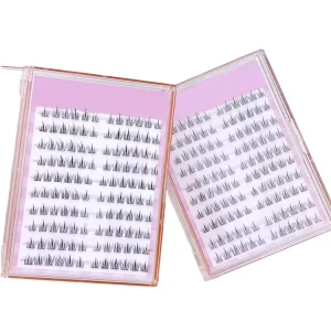Crown Custom Logo Segment No Glue Press On Cluster Lashes Glue Free Fan Eyelashes with Premium Quality