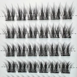 Cruelty Free DIY Faux Mink Eyelashes No Glue Needed Self Adhesive Press Band Segment Eyelashes
