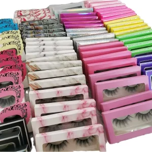 Cruelty Free False Eyelashes Natural Long Fluffy Mink Lashes Private Label Five Pack Lashes