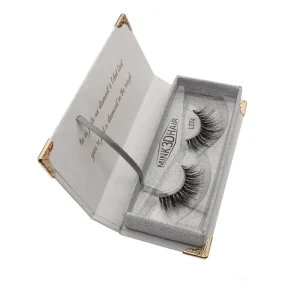 Cruelty Free Handmade Real Mink Strip Lashes Natural Effect Volume for 3D Look False Eyelashes Custom Package