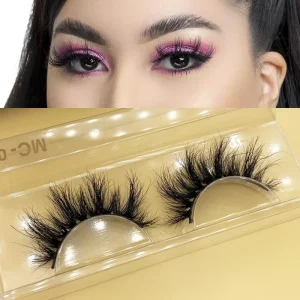 Cruelty Free Mink Eyelashes Full Strip Lashes Fluffy 3D 5D Mink Eyelashes Custom Box 20mm Mink Eyelash Vendor