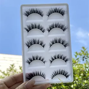 Cruelty Free Natural Lashes 3D Vendor 8-16mm 100% Handmade Siberian 3D Mink Strip Eyelashes