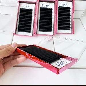 Cruelty free High Density Individual Lash Extensions Deep Black Silk Lashes for Ethical Beauty Brands and Salons