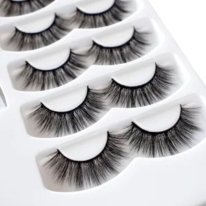 Curl Strip Eyelashes Set 10 Pairs Reusable Self Adhesive 8d Fluffy Full Strip Eyelashes