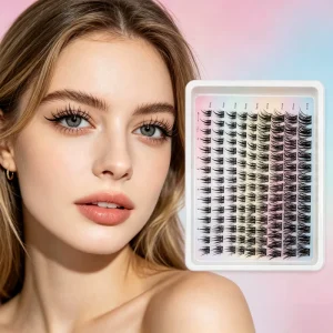 Curled Transparent Band Segmented Party Cluster Lashes