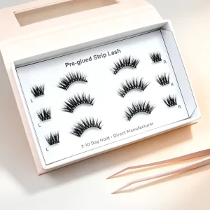 Curved Band Eye Lashes Pre Glued Strip Lashes Custom Cardboard Box 100% Handmade Waterproof 3 10 Day Wear CE ISO UK France Italy