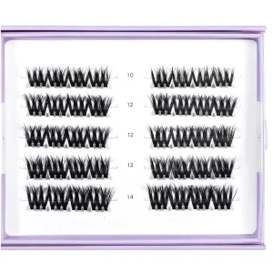 Curved D for Pre-cut Segmented Synthetic Hair Styling Lifted Eye Effect Light Weight Bristles Reusable Multiple Times Eyelashes