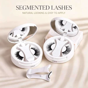 Curved Magnetic CC Curl Eyelashes Set Glue Free Reusable False Lashes Applicator Clip Storage Box Natural Fluffy Travel Size
