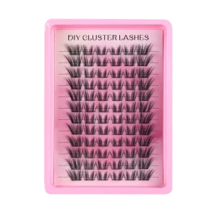 Curved Pre Cut Cluster Lashes Wispy Spiky Cluster Lashes for DIY Grafting Handmade DIY Cluster Eyelashes