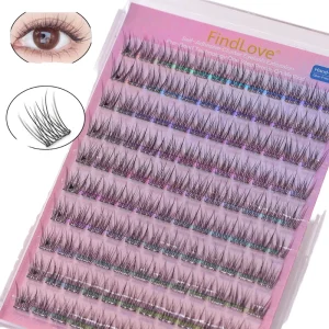Custom 0.07mm C Curl False Eyelashes Natural Glue Free Easy Removable Mermaid Lashes for Sensitive Eyes