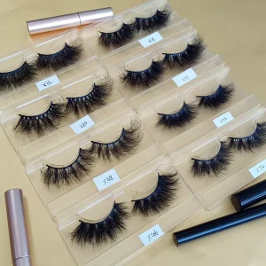Custom 3D Mink Eyelashes with Private Label 25mm Length and CC Curl Luxury Packaging Box Included