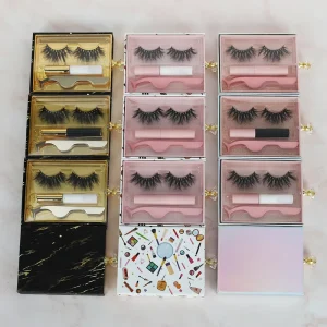 Custom 3D Mink Lashes Fluffy Soft Wispy Volume Natural Long False Eyelashes Eye Lashes Reusable Eyelashes Makeup
