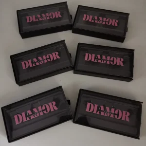 Custom Black Color Lash Boxes for 3d Mink Eyelashes Handmade 5D Natural Fluffy Strip Lashes