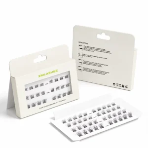 Custom Black Package Cluster Lash Natural Thin Band Segment Eyelashes DIY Lash Extension Kit Cluster Lashes Kit