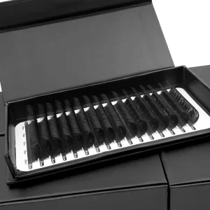 Custom C CC D DD LC LD L M Curl Lash Extensions Classic Silk Mink Matte Black Cashmere Lashes Trays Samples
