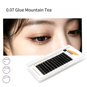 Custom Camellia Eyelash 0.07 C D Curl Volume Mink Lashes Extensions Easy Fan Lashes