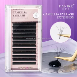 Custom Camellia Lashes Extension 0.05 0.07 Manga Camellia Volume Lashes Loose Base C CC D DD LC LD Curl False Eyelashes