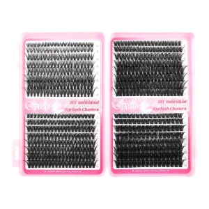 Custom Cluster Lash Bond Seal Remover Segmented Eyelash Extension Synthetic Hair DIY Lash Extension with Private Label
