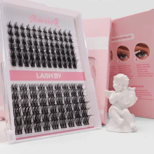 Custom Cluster Lashes D Curl 10-16mm Reusable Thin Band Waterproof Natural Look DIY Lashes Clusters Kit