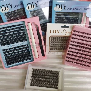 Custom Cluster Lashes Synthetic Fur Individual Eyelashes DIY Segment Lashes Cluster Kit Eye Lashes Extension Clusters Vendor