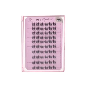 Custom DIY Eyelash Kit Private Label European American Style Segmented Extensions Glue Free Soft for Voluminous Lash Premium