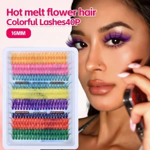 Custom Diy Colored Eyelashes Color Cluster Lashes with Color