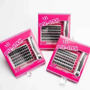 Custom Diy Lashes Kit Press Glued Diy Segment Cluster Lashes Kit Custom Logo Self Adhesive Press on Lashes