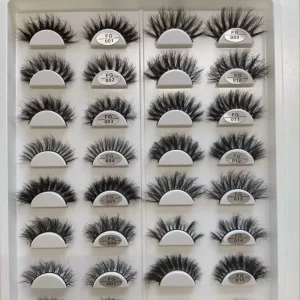 Custom Eyelash Box 3D 5D Synthetic Hair Lashes DD Curl Fake Full Strip Eye Lashes
