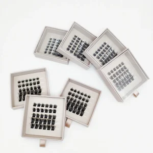 Custom Eyelash Extensions Magnetic Eyelashes Packaging Box Lash Clusters Precut Segmented Lashes