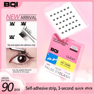 Custom Eyelash Glue Strips Self Adhesive Lash Glue Strips Waterproof Long Lasting Reusable False Eyelash Stickers for Makeup