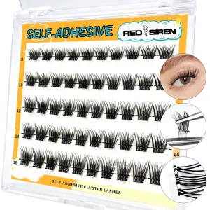 Custom False Eyelashes No Glue Needed Self Adhesive Lashes 8-16mm Private Label Pre Glued DIY Cluster Lash Extensions