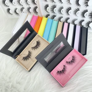 Custom Faux Mink Eyelashes Private Label Natural False Full Strip Eyelashes Supplier 3D Faux Mink Eye Lashes