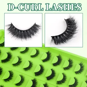 Custom Faux Mink New Ultra soft Full Strip Eyelash Super Fine 3D Natural Cat Eye Lashes