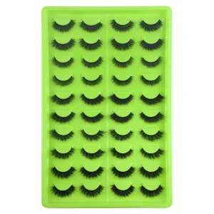 Custom Faux Mink Ultra-soft Full Strip Eyelash Super Fine 3D Reusable Synthetic Hair Natural Cat Eye Lashes