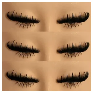 Custom Fluffy Eyelashes Vendors 16 25mm Top and Bottom Strip Mink Lashes with Spikes Which Look Like Eyelash Extension