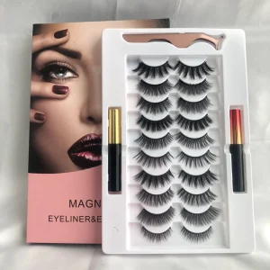 Custom Fluffy Handmade Magnetic Eyelashes 10 Pairs Kit New Style High Quality