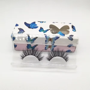 Custom Fluffy Lashes Faux Mink Full Strip Eyelashes Customized Packaging Box Case Soft Lashes