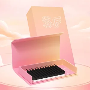 Custom Fluffy Matte Black Lash Extension Supplies Individual Volume Cashmere Eyelash Extension Lash Trays