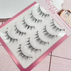 Custom Full Strip 3D Faux Mink Glossy Invisible Clear Band 0.07MM Thickness Handmade Eyelashes
