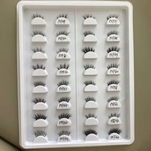 Custom Full Strip Eyelashes False Half Short Cat Eye Lashes with Natural Appearance