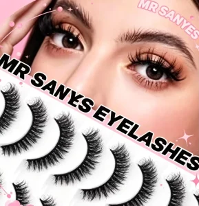 Custom Full-Strip Segmented Eyelashes, Natural-Look Faux Mink Strip Lashes