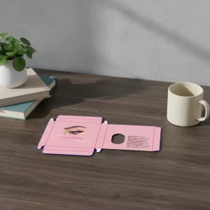 Custom Glossy Lamination Self Erecting Recyclable Colored Contact Lens Packaging Box with Four Color Logo Printing