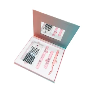 Custom Handmade Cluster Lashes Kit Private Label Eyelash Fans DIY Cluster Lash Kit